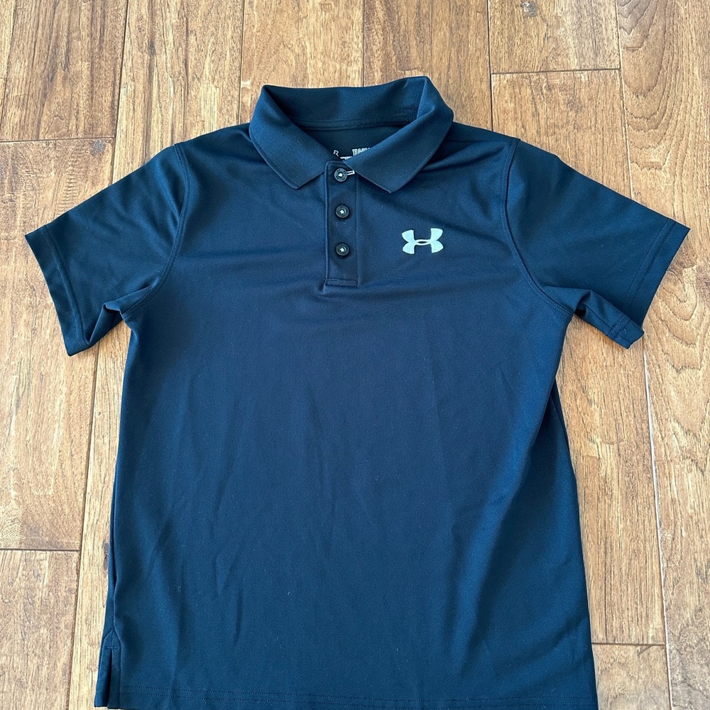Boys black Under Armour 3 button dress shirt